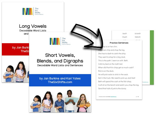 Decodable Word Lists Short Vowels and Digraphs Long Vowels