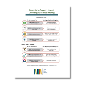 Prompts to Support Using Decoding for Sensemaking
